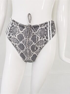 💦 FRANKIES BIKINIS NWT Jetty High Rise Bottom Python Snake Print Y2K Sz Small